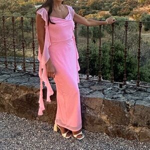 Elegant Pink Maxi Dress